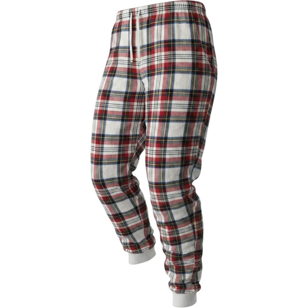 Old Navy Red White Blue Plaid Flannel Pajama Jogger Pants Mens XL Drawstring